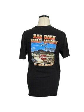Harley-Davidson Red Rock Las Vegas Nevada Black Graphic T-Shirt Size L